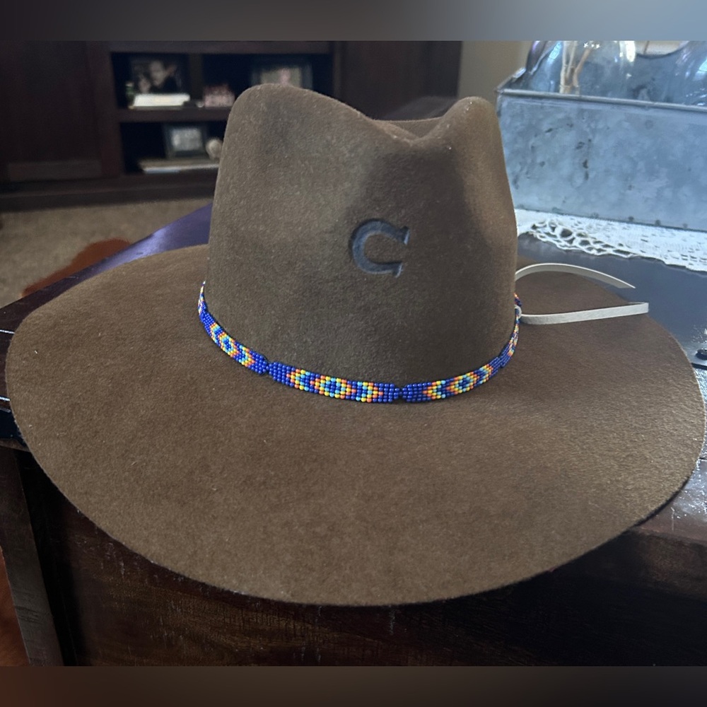 Charlie 1 Horse Hat with Colorful Beaded Band.
